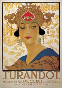 ▲1926年4月25日オペラ『トゥーランドット』公開時のポスター